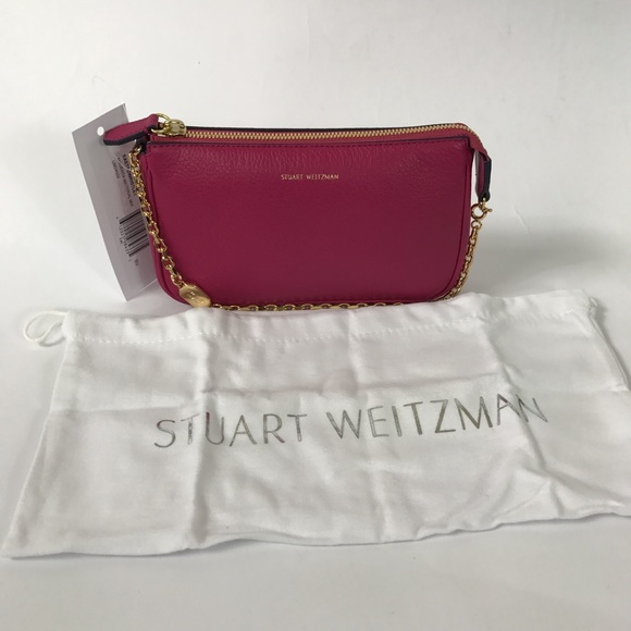 New Stuart Weitzman Eastside Wristlet Clutch Pink - Picture 7 of 7
